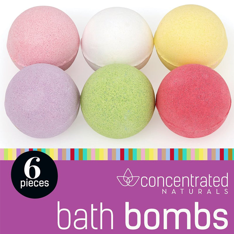 Set of 6 Scented Fizzy Spa Bath Ball Bombs